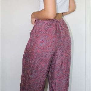 Silky baggy pants